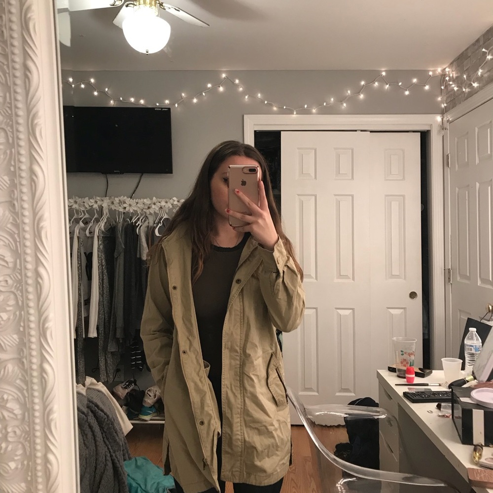 Tan trench coat!